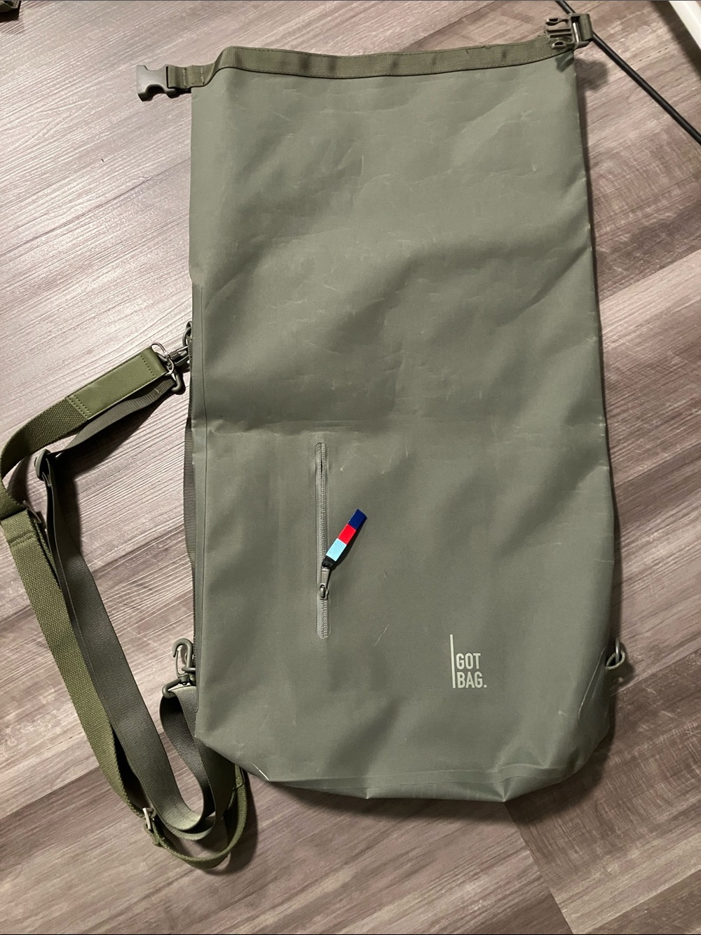 GOT BAG 32L Dry Bag Roll Top Recycled Materials Shoulder Green